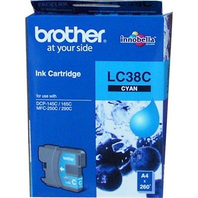 BROTHER LC38C LC38 38 INK CARTRIDGE CYAN