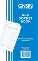 DUPLICATE CARBON DOCKET BOOK 559 NO 8 200MM X 125MM 8 X 5 50 LEAF 10PK