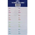 SCHOOL BOOK LABELS ADHESIVE PLAIN 16PK