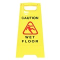 CAUTION WET FLOOR A FRAME SIGN YELLOW