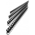 BINDING COMB PLASTIC COIL 21 RING A4 25MM BLACK 50PK 