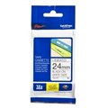 BROTHER TZE251 LAMINATED LABELLING TAPE 24MM X 8M BLACK ON WHITE 41097598 TZ251