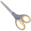 SCISSORS WESTCOTT LEFTY LEFT TITANIUM BONDED CLIPPED TIP STRAIGHT HANDLE 203MM 8 INCH GREYYELLOW