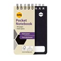 NOTEBOOK 112MM X 77MM 96 PAGES NOTE BOOK POCKET ASSORTED COLOURS EACH5 PACK20