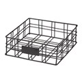 BASKET NAPKIN HOLDER SQUARE 200MM X 200MM X 70MM WIRE BLACK