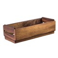 WOOD DISPLAY CRATE RUSTIC OILED SMALL 270MM X 120MM X 75MM ACACIA WOOD