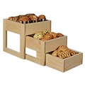 DISPLAY STAND 3 TIER SMALL SET OF 3 WOODEN