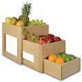 DISPLAY STAND 3 TIER LARGE SET OF 3 WOODEN