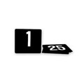 TABLE NUMBER SET 125 FLAT PLASTIC 105MM X 95MM WHITE ON BLACK 