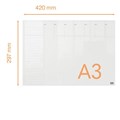 WHITEBOARD NOBO ACRYLIC WHITEBOARD WEEKLY PLANNER 300MM X 420MM WHITE