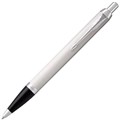 PARKER PEN BALLPOINT IM RETRACTABLE BARREL COLOUR WHITE  BLACK WITH CHROME TRIM 