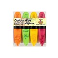 SCENTED HIGHLIGHTER COLOURHIDE 4PK ASSORTED SCENTS ORANGE  APPLE  PINEAPPLE  STRAWBERRY