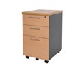 STELLA PILOT P14 MOBILE PEDESTAL 21 FILE DRAWER BEECH  IRONSTONE