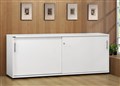 CREDENZA CUPBOARD CABINET MR BLEND RANGE BW25 1800W X 450D X 720H 2 ADJUSTABLE SHELVES WHITE