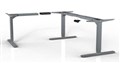 DESK SITSTAND 3 LEG VERTILIFT WORKSTATION SILVER FRAME ONLY