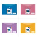 DOCUMENT WALLET WITH BUTTON DOCULOPE MARBIG A4 ASSORTED COLOURS