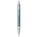 PARKER PEN BALLPOINT 2143645 IM PREMIUM RETRACTABLE BARREL COLOUR BLUE GREY TRIM CHISELLED
