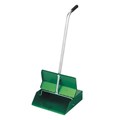 DUST PAN DUSTPAN LOBBY WITH LID METAL NO BROOM 305MM X 275MM GREEN