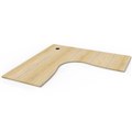 DESK TOP WORKSTATION DELUXE CORNER WORK TOP ONLY 1500MM X 1500MM X 750MM NATURAL OAK