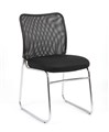CHAIR YS DESIGN STUDIO VISITOR YS41 BLACK MESH BACK AND FABRIC SEAT 