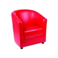 CHAIR OMEGA TUB IN RED PU
