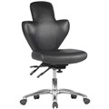 CHAIR STYLE ERGONOMICS SIREN INDUSTRIAL STOOL IN BLACK PU