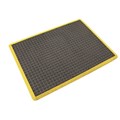 MAT ANTIFATIGUE AIR GRID 900 X 1500MM BLACKYELLOW BORDER