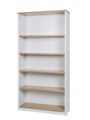 BOOKCASE SHELVING OXLEY BC18 5 SHELVES 1800 X 315 X 900MM OAK  WHITE
