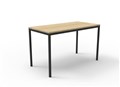 RAPIDLINE BLACK STEEL FRAME DRAFTING HEIGHT TABLE 1500 X 750 X 900MM NATURAL OAK TOP