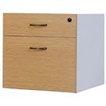 PEDESTAL DRAWER FIXED OXLEY 1 DRAWER AND 1 FILE DRAWERS 472 X 470 X 450MM OAK  WHITE