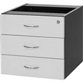 PEDESTAL DRAWER FIXED OXLEY 3 DRAWERS 472 X 470 X 450MM OAK  WHITE