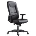 CHAIR STYLE ERGONOMICS HILTON HIGH BACK IN BLACK PU WITH ADJUSTABLE ARMS