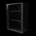 CUPBOARD CABINET GO STEEL TAMBOUR DOOR WITH 2 SHELVES 1200 X 900 X 473MM BLACK