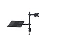 MONITOR ARM MONITOR HOLDER WITH LAPTOP TRAY SINGLE BLACK