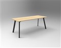 RAPIDLINE ETERNITY MEETING TABLE 1800 X 900MM NATURAL OAK  BLACK