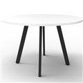 RAPIDLINE ETERNITY ROUND COFFEE TABLE 900MM X 450MMH NATURAL WHITE  BLACK