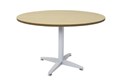 TABLE RAPIDLINE 4 STAR WHITE TABLE BASE NATURAL OAK 1200MM ROUND TABLE TOP