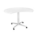 TABLE MATIC APPLE 1200W X 953D X 725MMH WITH CHROME PEDESTAL BASE ON CASTORS