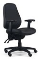 STATELINE CHAIR ENDEAVOUR 103 BLACK PU WITH ARMS