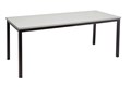 RAPID INFINITY DELUXE 1 PERSON PROFILE LEG SINGLE SIDED WORKSTATION 1200 X 750 X 730MM GREY TOP  BLACK FRAME