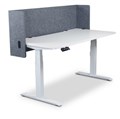DESK MOUNTED SCREEN WRAP MR VERTILIFT 600MMH LIGHT GREY TO SUIT 1500W TOP