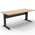 DESK RAPID SPAN DESK METAL 1500 X 750 X 730MM BLACKNATURAL OAK WITH MODESTY PANEL 
