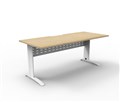 DESK RAPID SPAN METAL 1500 X 750 X 730MM NATURAL OAKWHITE MODESTY PANEL 