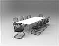 RAPIDLINE ETERNITY BOARDROOM TABLE 2400 X 1200 X 750MM BLACK FRAME NATURAL OAK TOP
