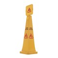 SAFETY CONE 1165MM CAUTION WET FLOOR PLASTIC YELLOW