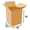 SHIPPING  MOVING  PACKING CARTON BOX 104L SUPER STRONG RATED TO HOLD 25KG 465MM L X 360MMW X 600H KRAFT BROWN