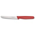 KNIFE STAINLESS STEEL STEAK  TOMATO VICTORINOX ROUND END NYLON HANDLE 110MM RED