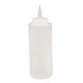 SQUEEZE SAUCE BOTTLES 340ML CLEAR PLASTIC WIDE MOUTH 12PK
