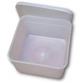 CONTAINER PLASTIC 25LT 170MMW X 170MMLD X 110MMH WITH LID PLASTIC WHITE