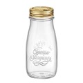 GLASS BOTTLE 400ML QUATTRO STAGIONI WITH SCREW TOP LID